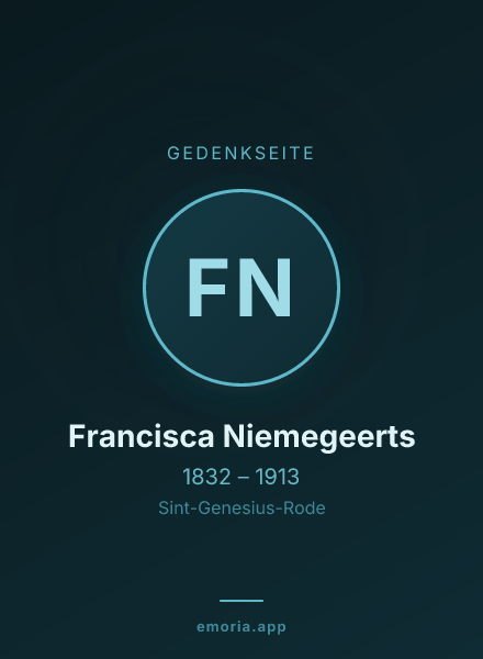 Gedenkportrait von Francisca Niemegeerts