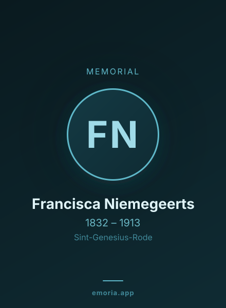 Memorial portrait of Francisca Niemegeerts
