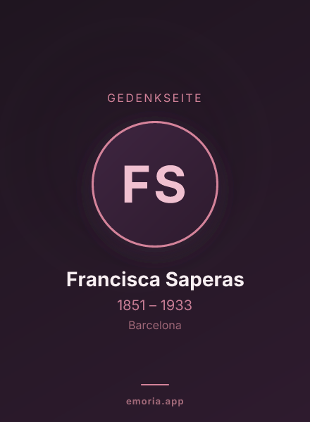 Gedenkportrait von Francisca Saperas