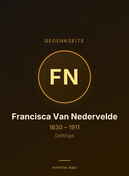 Gedenkportrait von Francisca Van Nedervelde