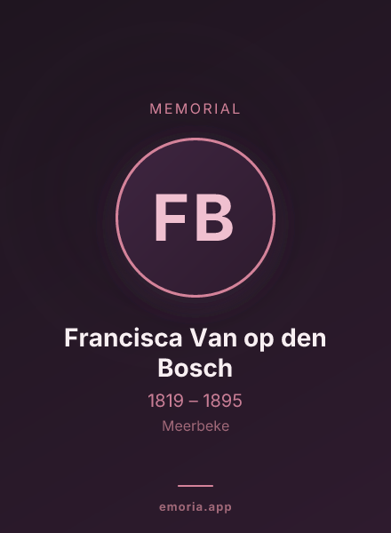 Memorial portrait of Francisca Van op den Bosch