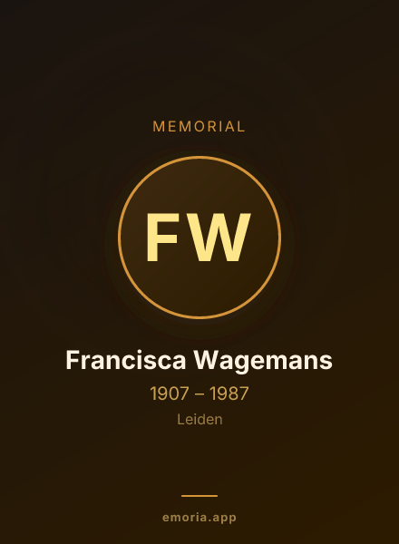 Memorial portrait of Francisca Wagemans