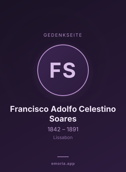 Gedenkportrait von Francisco Adolfo Celestino Soares