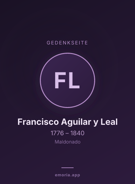 Gedenkportrait von Francisco Aguilar y Leal