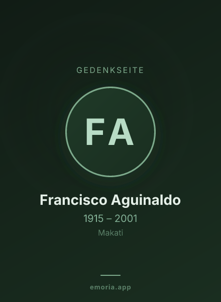 Gedenkportrait von Francisco Aguinaldo