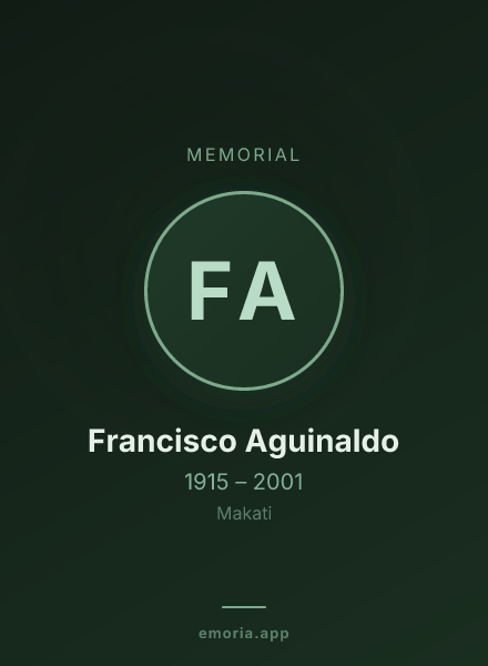 Memorial portrait of Francisco Aguinaldo