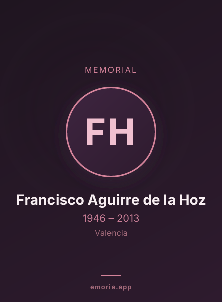 Memorial portrait of Francisco Aguirre de la Hoz