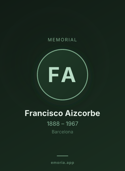 Memorial portrait of Francisco Aizcorbe