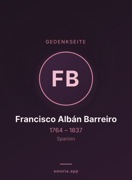 Gedenkportrait von Francisco Albán Barreiro