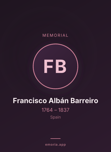 Memorial portrait of Francisco Albán Barreiro