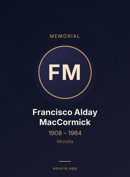 Memorial portrait of Francisco Alday MacCormick