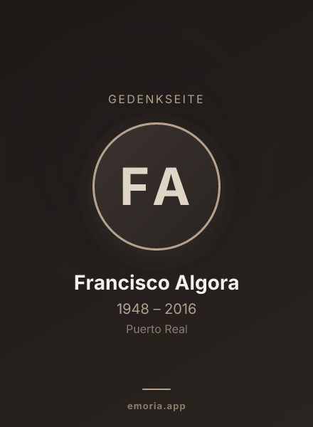 Gedenkportrait von Francisco Algora