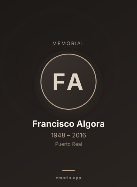 Memorial portrait of Francisco Algora