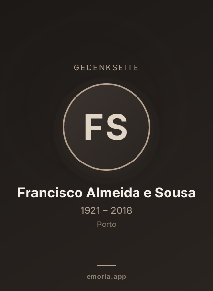 Gedenkportrait von Francisco Almeida e Sousa