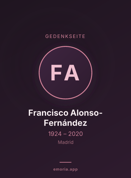 Gedenkportrait von Francisco Alonso-Fernández