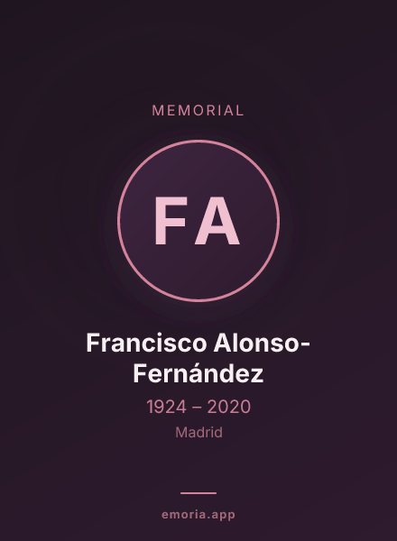 Memorial portrait of Francisco Alonso-Fernández