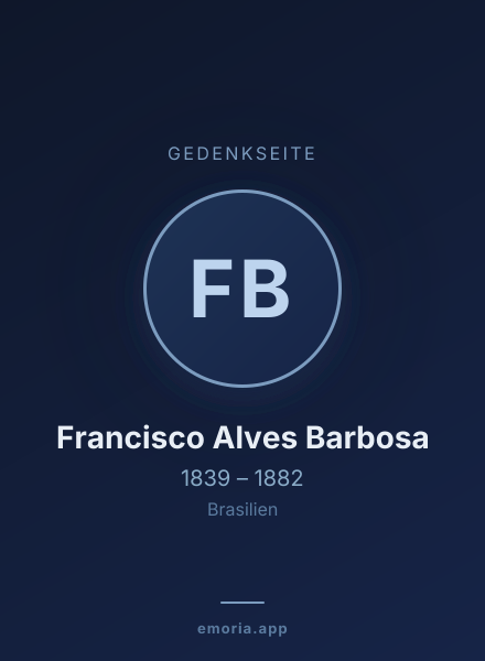 Gedenkportrait von Francisco Alves Barbosa