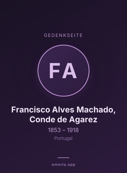 Gedenkportrait von Francisco Alves Machado, Conde de Agarez
