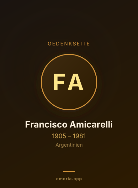 Gedenkportrait von Francisco Amicarelli
