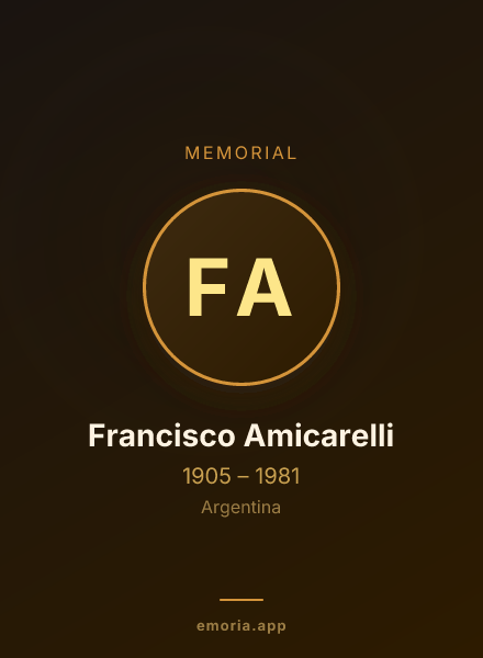 Memorial portrait of Francisco Amicarelli