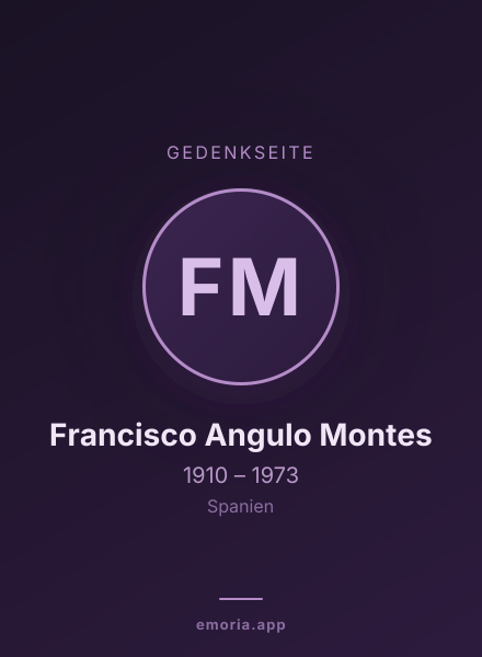 Gedenkportrait von Francisco Angulo Montes