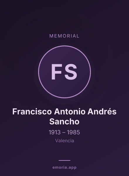 Memorial portrait of Francisco Antonio Andrés Sancho