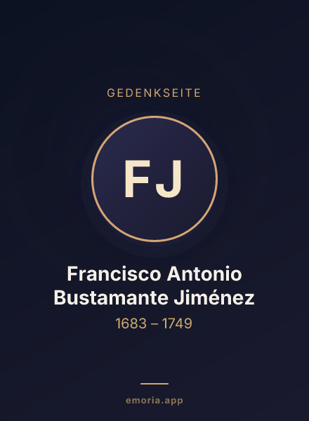 Gedenkportrait von Francisco Antonio Bustamante Jiménez