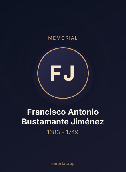 Memorial portrait of Francisco Antonio Bustamante Jiménez