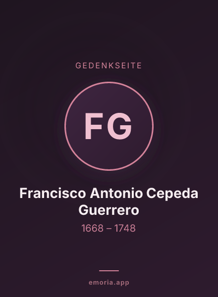 Gedenkportrait von Francisco Antonio Cepeda Guerrero