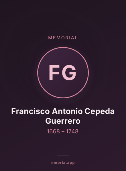 Memorial portrait of Francisco Antonio Cepeda Guerrero