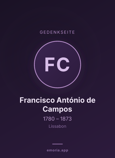 Gedenkportrait von Francisco António de Campos