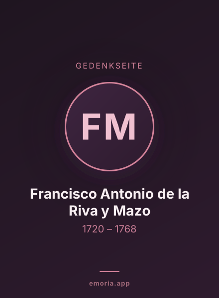 Gedenkportrait von Francisco Antonio de la Riva y Mazo
