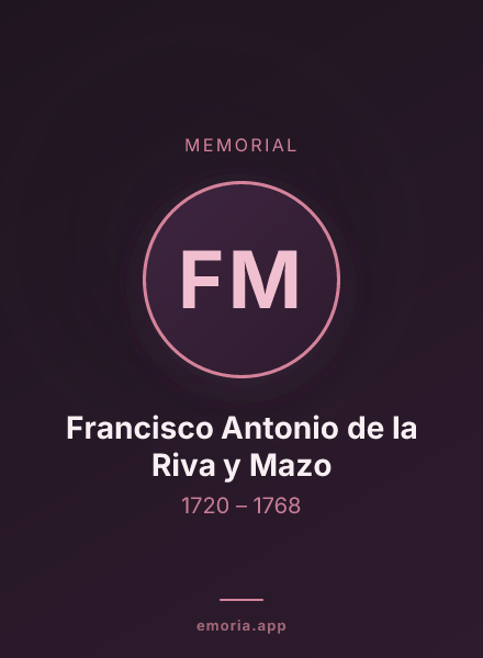Memorial portrait of Francisco Antonio de la Riva y Mazo