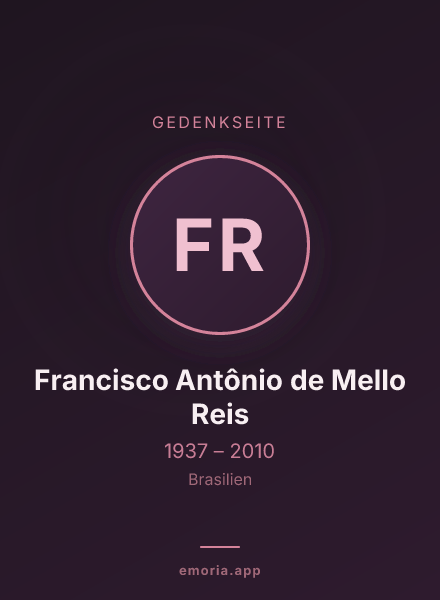 Gedenkportrait von Francisco Antônio de Mello Reis