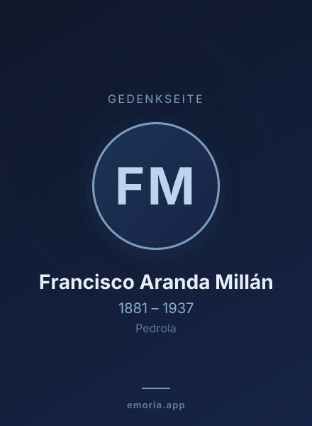 Gedenkportrait von Francisco Aranda Millán