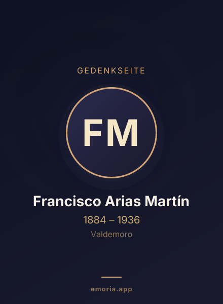 Gedenkportrait von Francisco Arias Martín