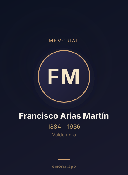 Memorial portrait of Francisco Arias Martín