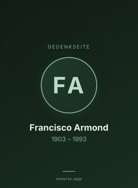 Gedenkportrait von Francisco Armond
