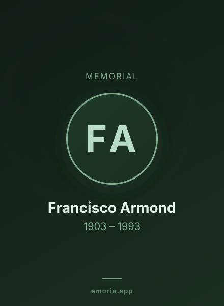 Memorial portrait of Francisco Armond