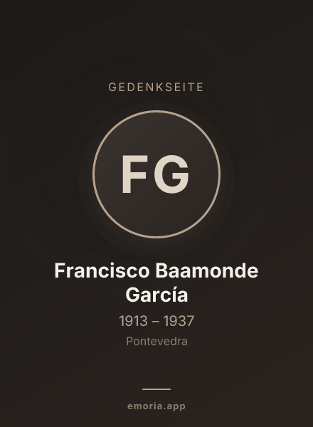 Gedenkportrait von Francisco Baamonde García