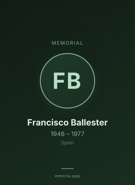 Memorial portrait of Francisco Ballester