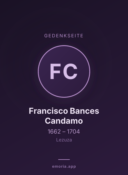 Gedenkportrait von Francisco Bances Candamo