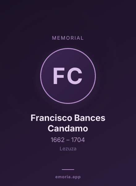Memorial portrait of Francisco Bances Candamo