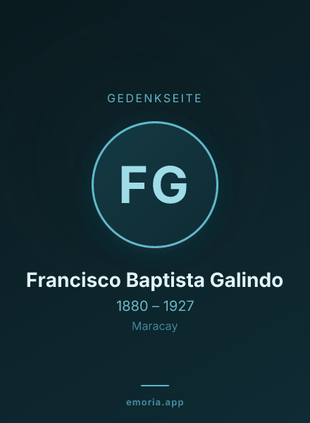 Gedenkportrait von Francisco Baptista Galindo