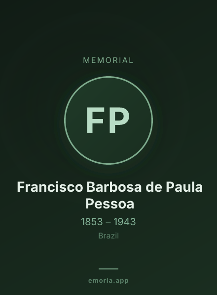 Memorial portrait of Francisco Barbosa de Paula Pessoa