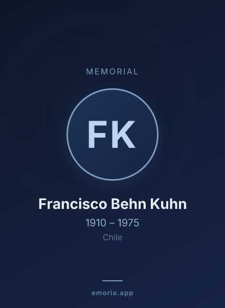 Memorial portrait of Francisco Behn Kuhn