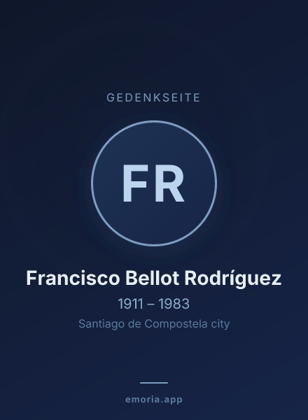 Gedenkportrait von Francisco Bellot Rodríguez