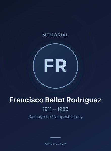 Memorial portrait of Francisco Bellot Rodríguez