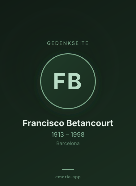 Gedenkportrait von Francisco Betancourt