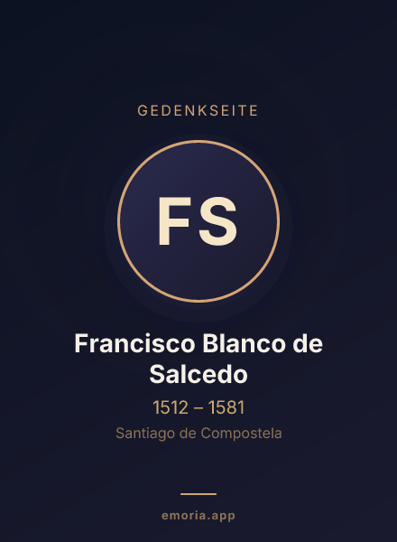 Gedenkportrait von Francisco Blanco de Salcedo